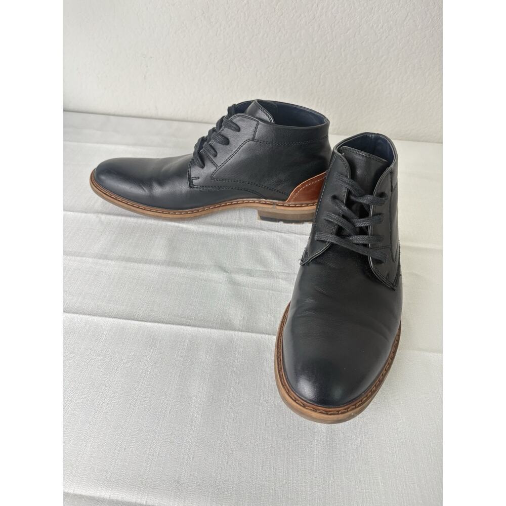 Restoration Wayne Men’s Black Brown Ankle Boots, Size 8 Preppy Old Money